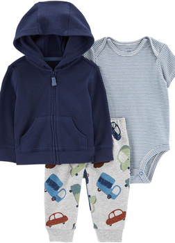 Комплект (толстовка+боді+штани) Carters (972210) 69-72 см 9 міс. Різнокольоровий
