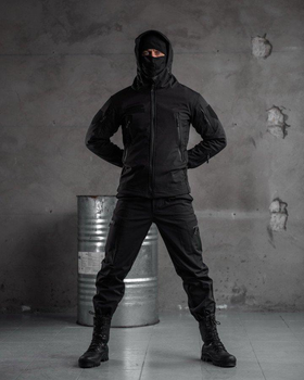 Тактический костюм SoftShell Police black XL