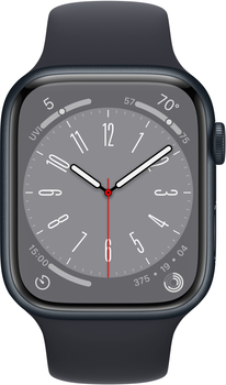Smartwatch Apple Watch Series 8 GPS + Cellular 45mm Midnight Aluminium Case with Midnight Sport Band (APL_MNK43)