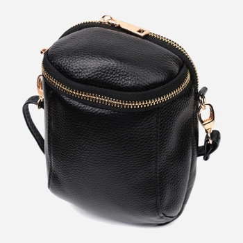 Сумка крос-боді жіноча шкіряна Vintage leather-22338 Чорна
