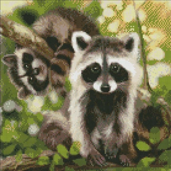 Diamentowa mozaika Ideyka Pasiaste przyjaciele 40x40 cm (4823104340362)