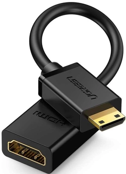 Adapter Ugreen mini HDMI Male to HDMI Female Adapter Cable 22 cm Black (6957303821372)