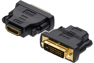 Перехідник Vention HDMI F - DVI м Black (6922794737945)