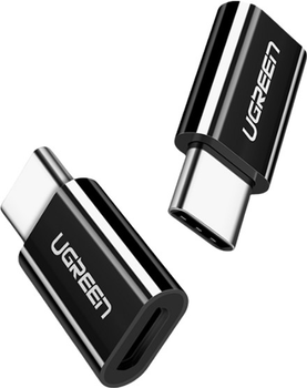 Адаптер Ugreen US157 USB Type-C to microUSB OTG Adapter Black (6957303833917)
