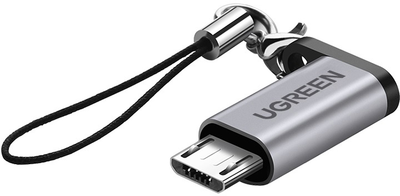 Адаптер Ugreen US282 USB Type-C Female to micro-USB Male Adapter Gray (6957303855902)