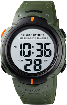 Мужские часы Skmei 1560 Green-Orange