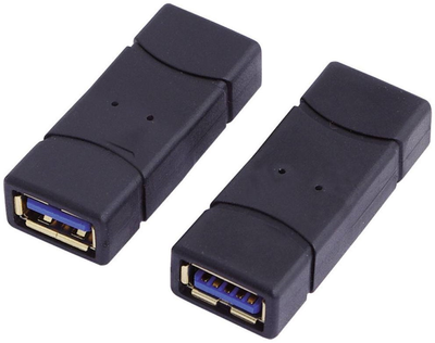 Адаптер LogiLink USB Type A - USB Type A Black (4052792002355)