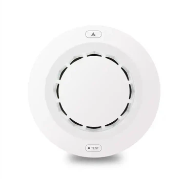 Умный датчик дыма с сиреной и WiFi круглый Tuya smart house - 902565