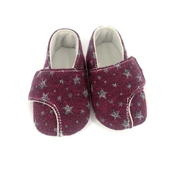 Пинетки-мокасины Stars, арт. 11, DomiKids, бардовые, длина стельки 11,5 см