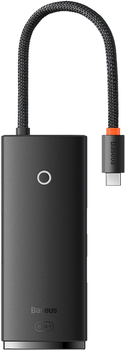 USB-хаб Baseus Lite Series 6-Port Multifunctional HUB USB Type-C - 2xUSB 3.0 / USB Type-C PD / HDMI 1.4 / SD / TF Black (WKQX050101)