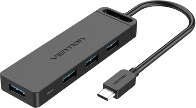 Hub Vention USB 3.1 Type-C - 4 x USB 3.0 aktywny Black (6922794746732)