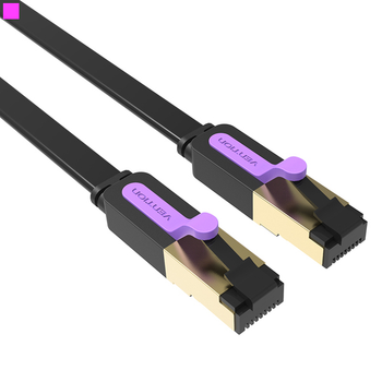 Patchcord Vention CAT7 FTP Ethernet 8 m Black (6922794729865)