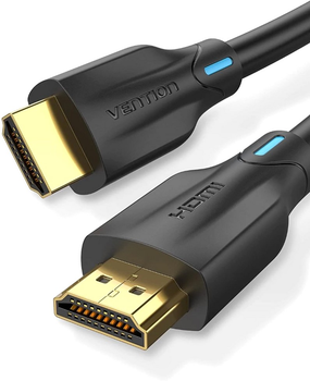 Кабель Vention HDMI-HDMI, 1 м, v2.1, 8K 60 Гц, 4K 165 Гц, 2K 144Гц, 1080P 240Гц Black (6922794743489)