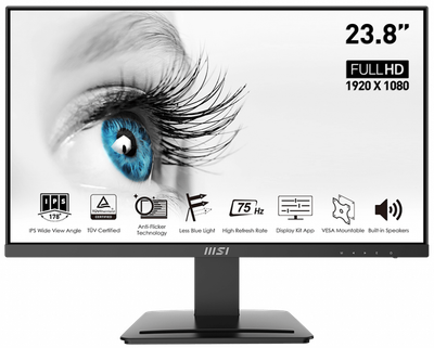 Монітор 24" MSI Pro MP243 Full HD IPS 75 Гц Over Stоск