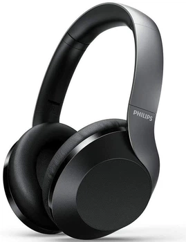 Наушники беспроводные Philips TAPH805BK/00 / Bluetooth 5.0 / Активное шумоподавление / ANC / Быстрая зарядка / До 30 часов работы от аккумулятора / Черные b9