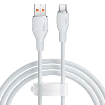 Кабель заряджання Baseus P10355703221-00 (100W) (1.2M) USB to Type-C швидка зарядка Fast Charging для мобільних пристроїв для синхронізації для телефону/смартфону Білий