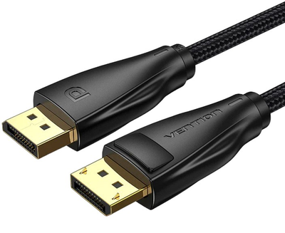 Кабель Vention DisplayPort v1.4 3 м Black, 8K 60 Гц, 4K 144 Гц, 2K 165 Гц, 1080P 240 Гц (6922794753952)