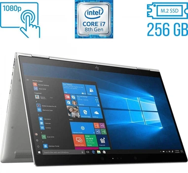 Ноутбук-трансформер Б-клас HP EliteBook x360 1030 G3 / 13.3" (1920x1080) IPS Touch / Intel Core i7-8650U (4 (8) ядра по 1.9 - 4.2 GHz) / 8 GB DDR3 / 256 GB SSD M.2 / Intel UHD Graphics 620 / WebCam / Fingerprint / USB 3.1 / HDMI б/в