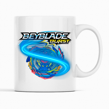 Біла чашка (кухоль) з оригінальним принтом гри Beyblade "Дзига Beyblade burst. Дзига Бейблейд берст" К001618