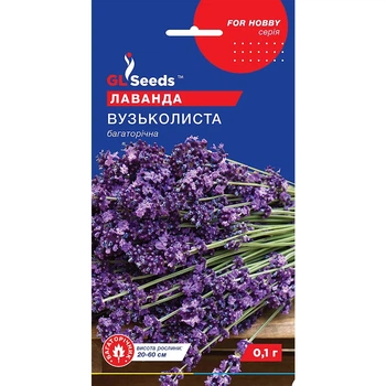 Семена Пряности Лаванда Узколистная многолетняя GL Seeds 0.1г (For Hobby843)