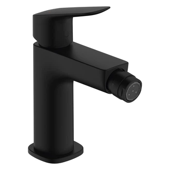 Cмеситель для гигиенического душа HANSGROHE Logis на биде однорычажный черный латунь с донным клапаном 71201670