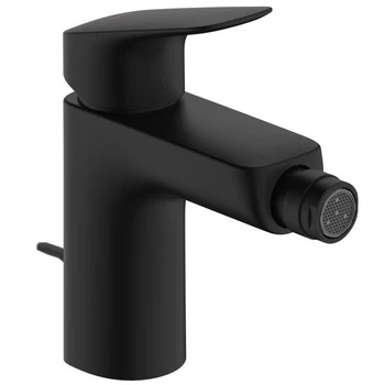 Cмеситель для гигиенического душа HANSGROHE Logis на биде однорычажный черный латунь с донным клапаном 71200670