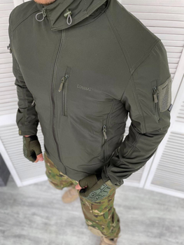 Армейська куртка софтшел COMBAT олива 2XL