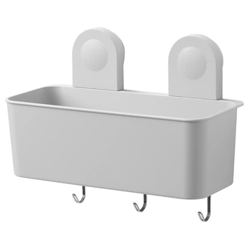 Контейнер для мыла IKEA RÅNEN, Крючок, в душ, белый, 26x21 см, 505.329.49