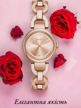 Женские наручные часы с браслетом-цепочкой NY2769 золотые DKNY (438659)