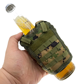 Поясна сумка Clefers Tactical для пивної пляшки з системою Molle Khaki (502401219)
