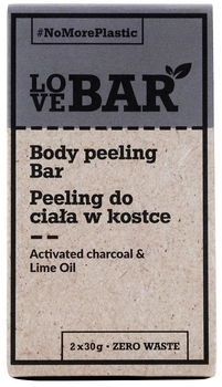 Peeling do ciała w kostce Love Bar Body Peeling Bar Węgiel Aktywny & Limonka 2 x 30 g (5907653811067)