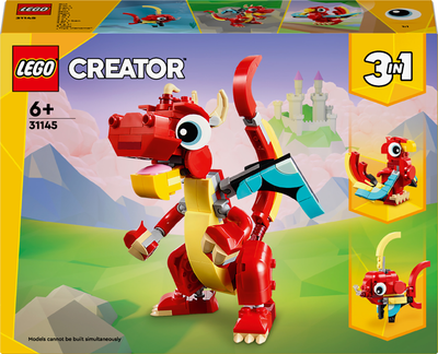 Конструктор LEGO Creator Червоний Дракон 149 деталей (31145)