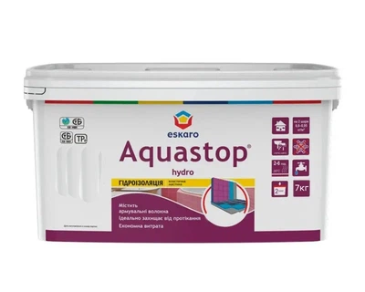 Мастика латексная ESKARO AQUASTOP HYDRO гидроизоляционная 7кг