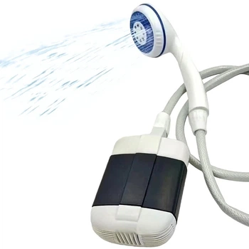 Портативный душ с насосом и зарядкой от USB на аккумуляторе для дачи и кемпинга