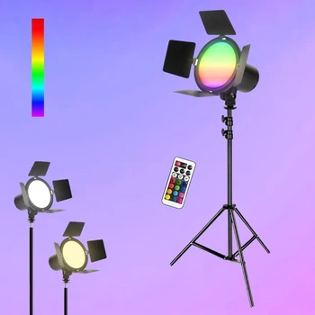 Світлодіодна RGB лампа JSL-216 LED відеосвітло з пультом та штативом 2м прожектор для фото та відеозйомки