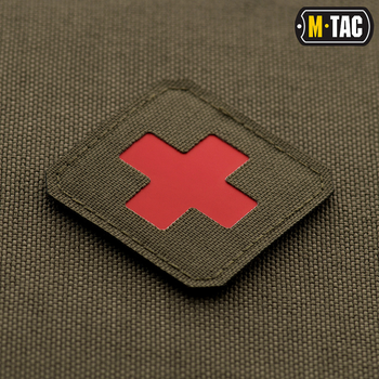 Нашивка M-Tac Medic Cross Laser Cut Ranger Green/Red (00-00009177)