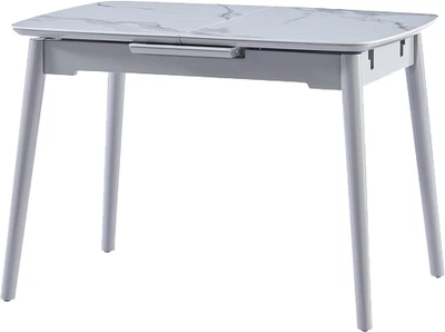 Стіл обідній Vetro Mebel TM-84 Каса Вайт + Сірий (TM-84-casa-white/ grey)