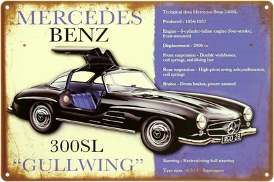 Металлическая табличка "Mercedes-Benz 300SL" (ms-104073)
