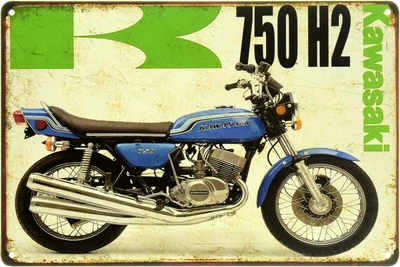 Металлическая табличка "Kawasaki 750 H2" (ms-104066)