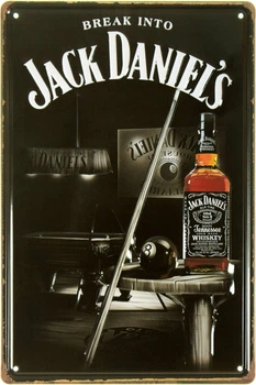 Металлическая табличка "Break Into Jack Daniel’s" (ms-104126)