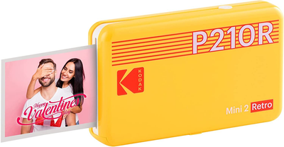 Drukarka fotograficzna Kodak Mini 2 Retro Żółty 2.1 x 3.4 + 60 arkuszy (0192143003953)