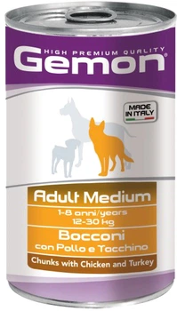 Вологий корм для собак Gemon Dog Medium Adult Chicen/turkey