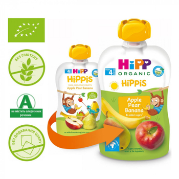 Детское пюре HiPP Яблоко Груша Банан 100г (9062300433743)