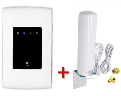 Мобильный 4G модем/роутер USB WI-FI 3G/4G LTE ZTE MF 920 + Внешняя уличная всенаправленная 3G/4G LTE антенна 2х12 dBi 700-2700 MHz MIMO со встроенным аккумулятором