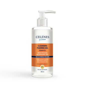 Гель-пенка с облепихой для жирной и комбинированной кожи Celenes Sea Buckthorn Cleansing Gel Oily and Combination Skin 250 мл, 250 мл.