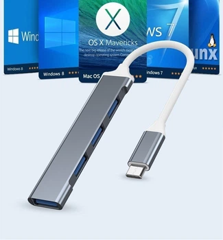 Переходник Type-C 3.1 на USB 3.0 для MacBook iMac PowerD Black (HbP050721)