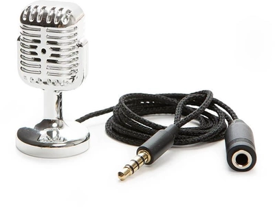 Міні-мікрофон Kikkerland Radio-Age Retro Microphone Silver (0612615119628)