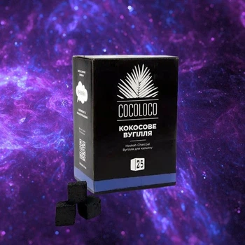 Кокосове Вугілля для Кальяну "Cocoloco" 1 кг, 72 Кубики в Упаковці