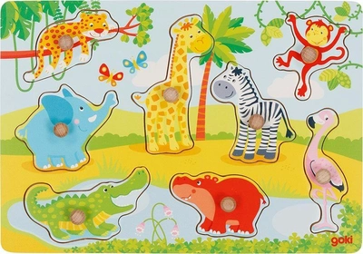 Puzzle Goki African baby animals 7 elementów (4013594573979)