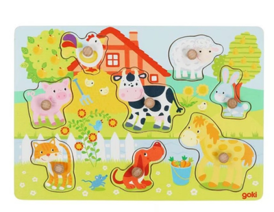 Puzzle Goki Farm animals 8 elementów (4013594573924)